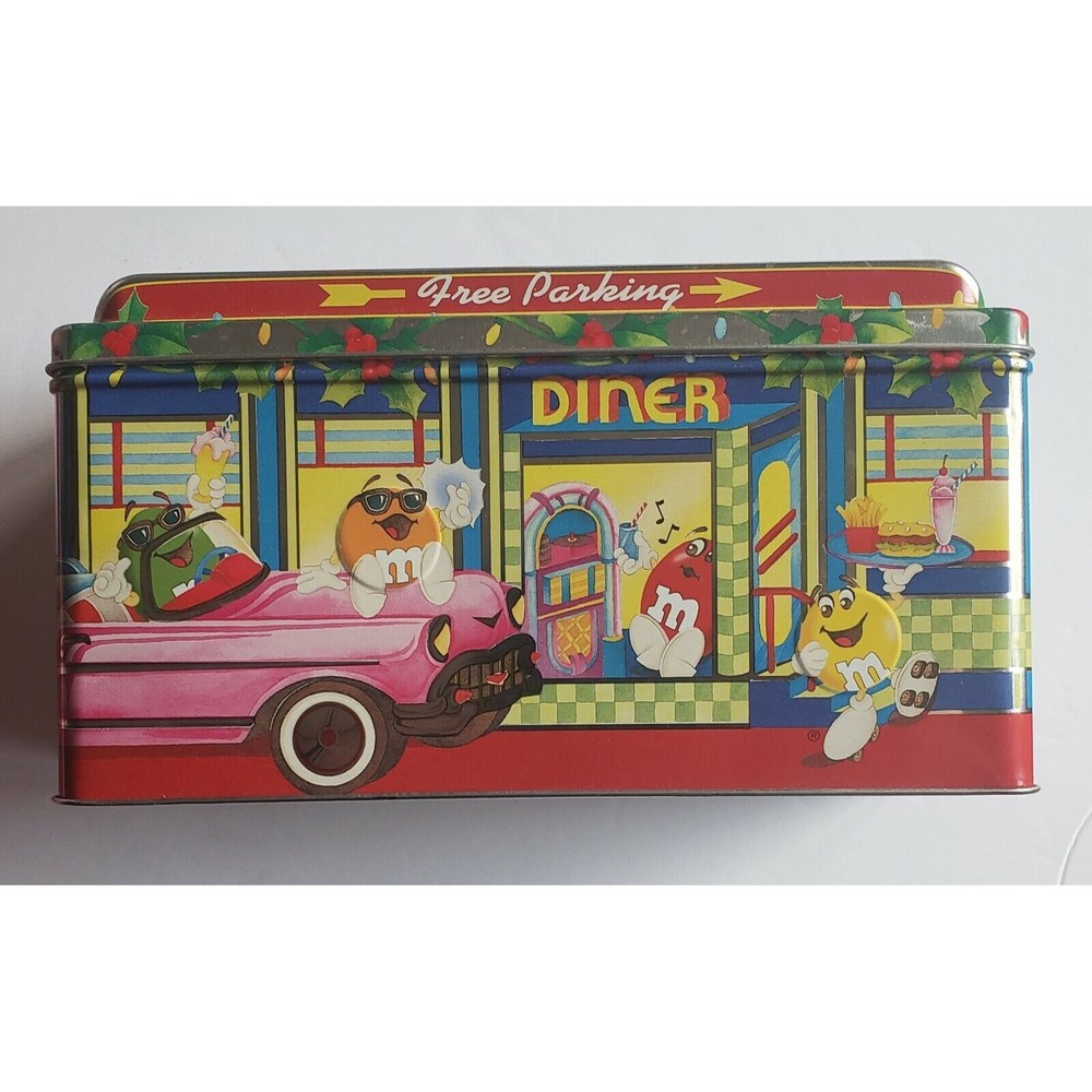 Vintage M&M’s 1996 Diner #4 Christmas Village Limited Ed Candy Tin Cannister